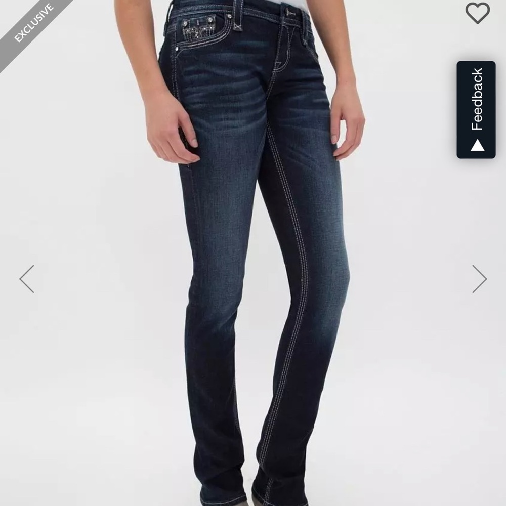 EUC Rock Revival Mid- Rise Curvy Skinny Jeans